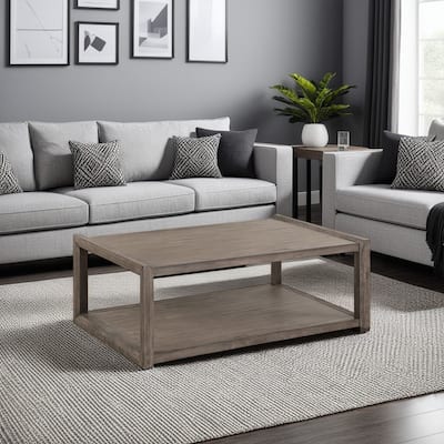 Bridgevine Home Avana Coffee Table, No Assembly Required, Smokey Greige Finish