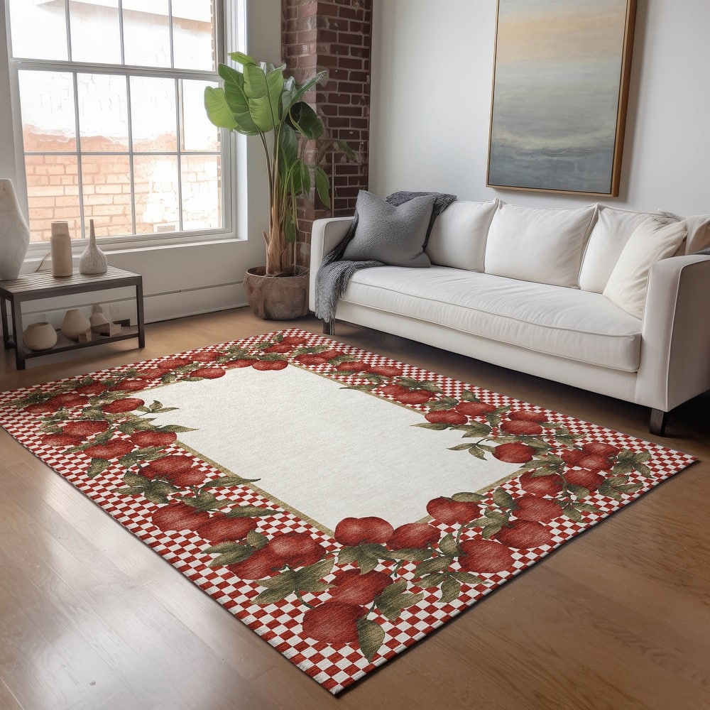 Premium Washable Super Soft Apple Border Mayfield Rug