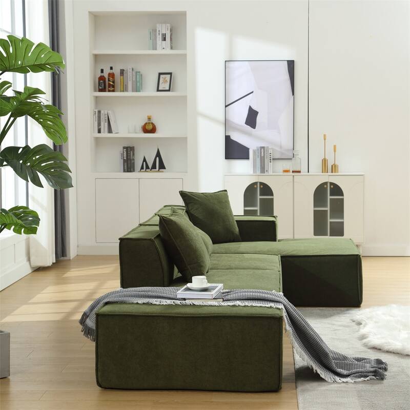3-Seat Modern Modular Combination Free Installation L-Shaped Sofa Set