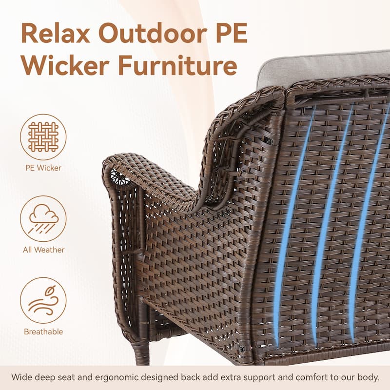 Patio Furniture Outdoor Couch 3 Seater Sofa