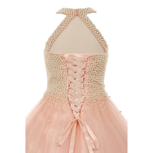 halter neck flower girl dresses