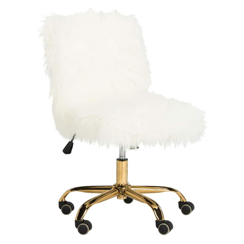 SAFAVIEH Henia Faux Sheepskin Adjustable Office Chair - 26Wx26Dx31H