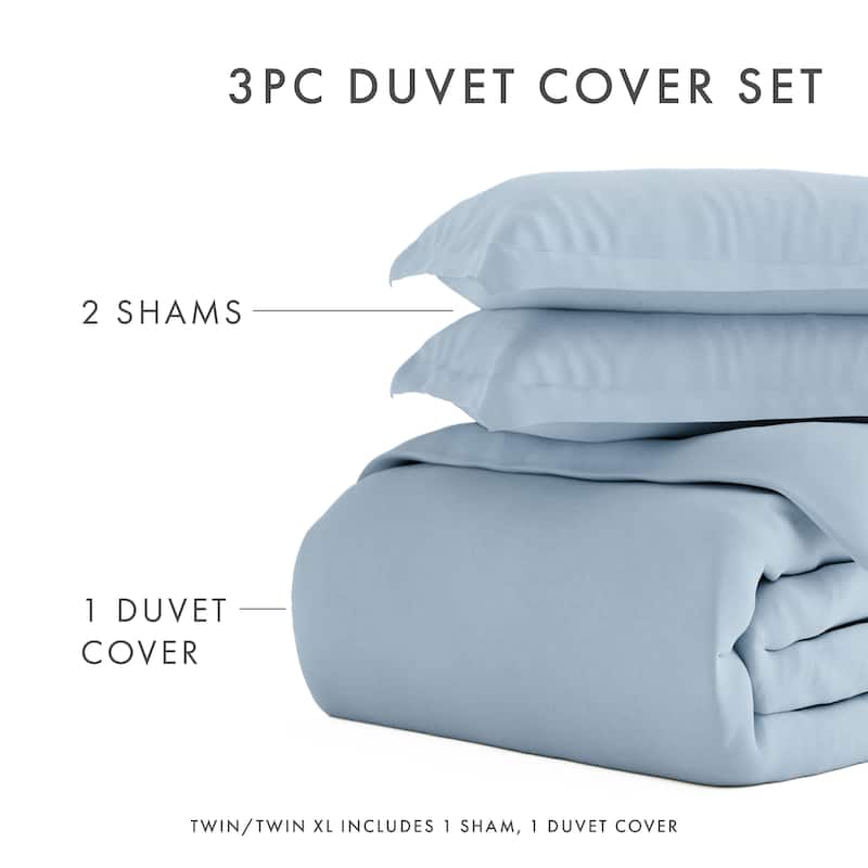 Soft Essentials Oversized 3-piece Microfiber Duvet Cover Set