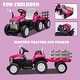 preview thumbnail 22 of 25, Kids Electric Toy Tractor with Trailer, 12V7AH Battery, Remote Control, and Music for Outdoor Fun