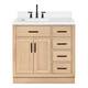 Option Oak / Carrara White Quartz Top / Matte Black