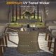 preview thumbnail 5 of 18, 5 Pieces Patio Furniture Chair Sets, Patio Conversation Set With Wicker Cool Bar Table,Ottomans,Outdoor Furniture Bistro Sets