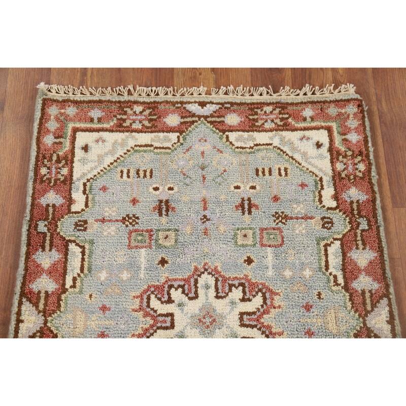 Traditional Blue Kazak Accent Rug Handmade Wool Carpet - 2'0" x 3'0"