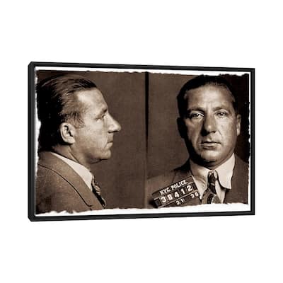 iCanvas "Frank Costello - Gangster Mugshot" by Unknown Artist Framed Canvas Print