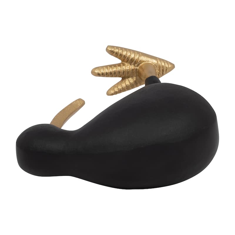 Sagebrook Home Metal, Kiwi Mom, Black/Gold, Novelty, Solid