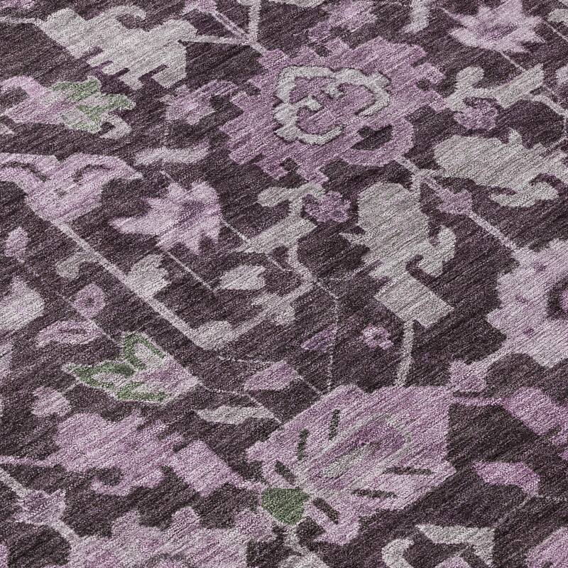 Machine Washable Indoor/ Outdoor Casual Traditional Chantille Rug