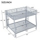 preview thumbnail 25 of 28, Metal Bunk Bed with Ladder and Guardrails, Cozy Sleeping Space, Full XL over Queen