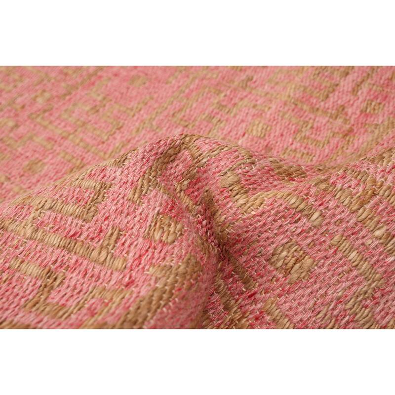 ECARPETGALLERY Flat-Weave Palas Denizli Dark Pink Kilim - 5'3 x 7'5