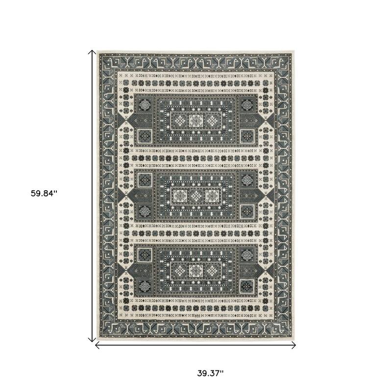 HomeRootsMedallion Traditional Rectangle Area Rug