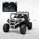 preview thumbnail 7 of 28, Qaba 24V Dual Motor Kids Ride-On Car, 2 Seater, Parental Remote, 3 Speed, LED Lights, White