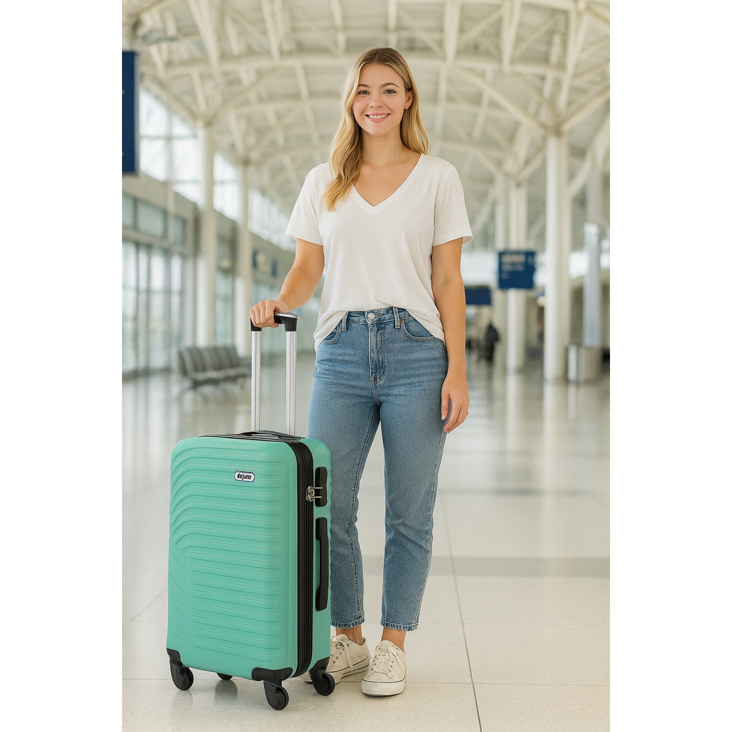 Craft Hardside 24-Inch Chequed Lightweight Spinner Luggage