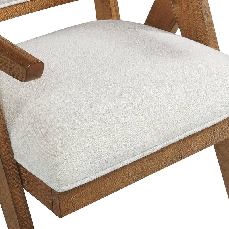 Vantage Upholstered Arm Chair, Ornate Spice Acacia and White (Set of 2)