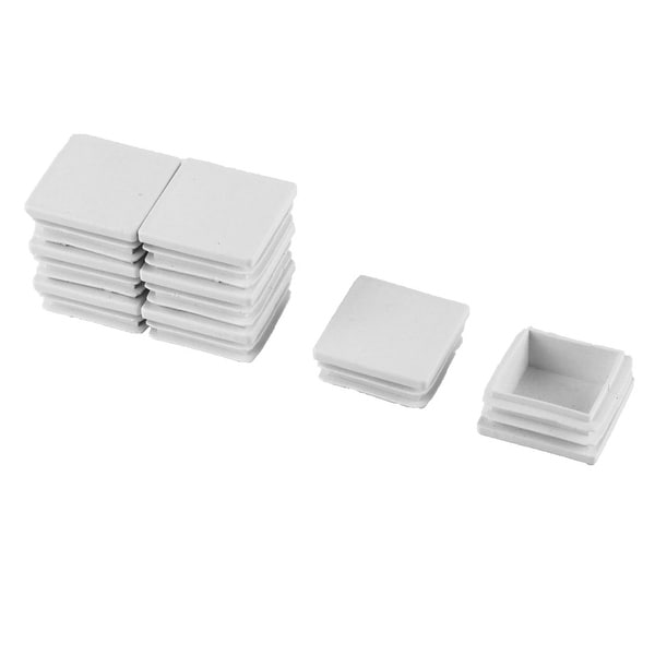 Unique Bargains 8 Pcs Antislip Plastic Square 37mm x 37mm Chair Foot Cover Table Furniture Leg Protector White
