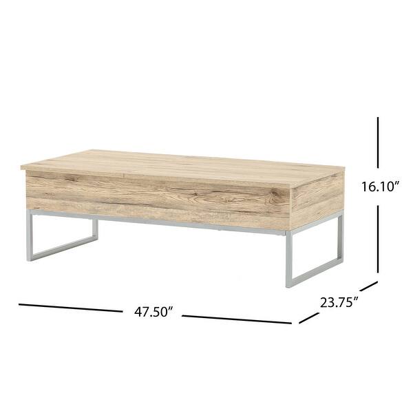 Maxine Dual Lifttop Wood Storage Coffee Table by Christopher Knight