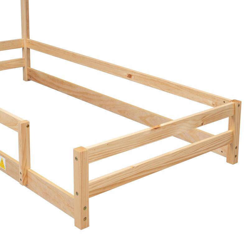 Twin Size Wood bed with Fences