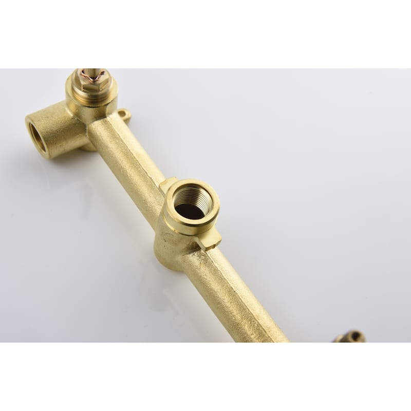Wall Mounted Bathroom Sink Faucet with Cross Design Handle, Prevents Rust, Corrosion, Anti Fingerprint