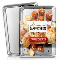 2 Pc Baking Sheet Pan Set, Joytable Nonstick Steel Small & Medium Cookie  Sheets