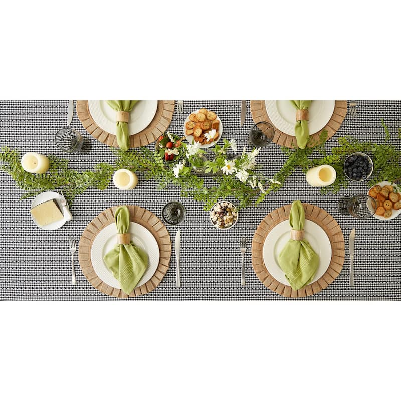 Black Farmhouse Gingham Tablecloth 60x104