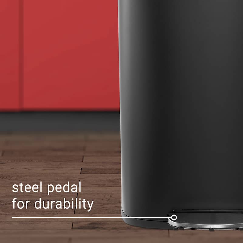 happimess 13-Gallon Trash Can with Soft-Close Lid and FREE Mini Trash Can