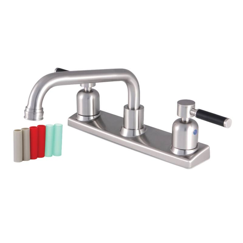 Kingston Brass Kaiser 1.8 GPM Widespread Kitchen Faucet - Brushed Nickel