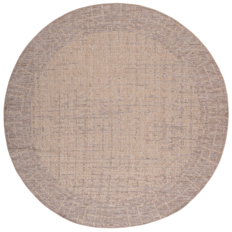 SAFAVIEH Sisal Jovanka Performance Indoor/Outdoor Rug - 6'7" Round - Natural/Beige