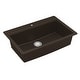 preview thumbnail 33 of 52, Karran Top Mount 33 in. Large Single Bowl Quartz Workstation Kitchen Sink