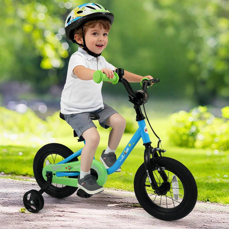 Costway 12-Inch Kids Bicycle with Adjustable Seat Front Handbrake & - See Details