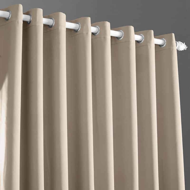Exclusive Fabrics Extra Wide Room Darkening Grommet Curtain 120 Inch (1 Panel)