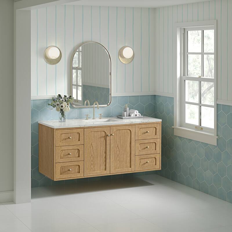 James Martin Vanities 545-V60S-FVSL Laurent 60" Wall Mounted or Free