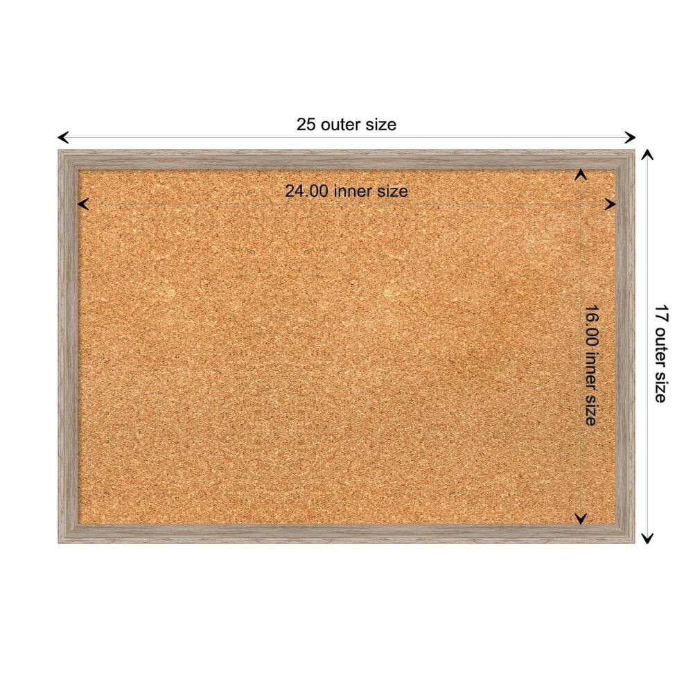 Hardwood Wedge Wood Framed Natural Corkboard Bulletin Board