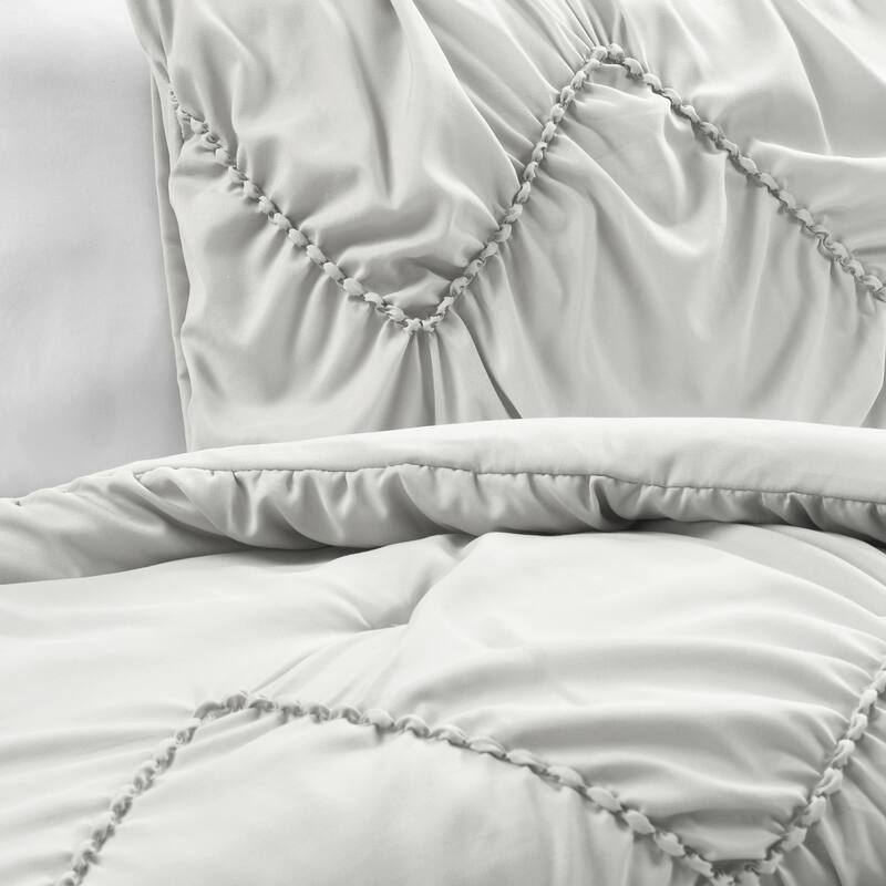Lush Decor Ruched Chevron Comforter Set