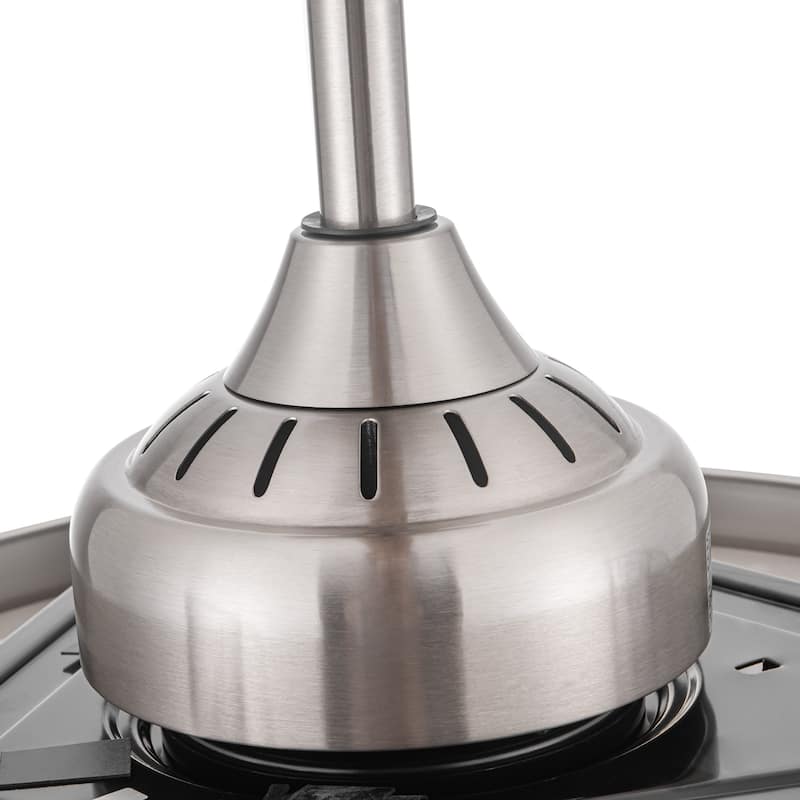 YUHAO Modern 42 in. Indoor Nickel Retractable Blades Ceiling Fan with Light Kit and Remote Control - 42 Inches