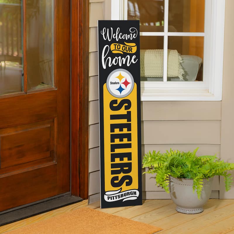 47" Double Sided Seasonal Porch Leaner, Pittsburgh Steelers - 47" x 11.25"