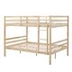 preview thumbnail 8 of 41, Full over Full Wooden Bunk Bed,High Guardrail,Ladder,Kids Teens,Dorm