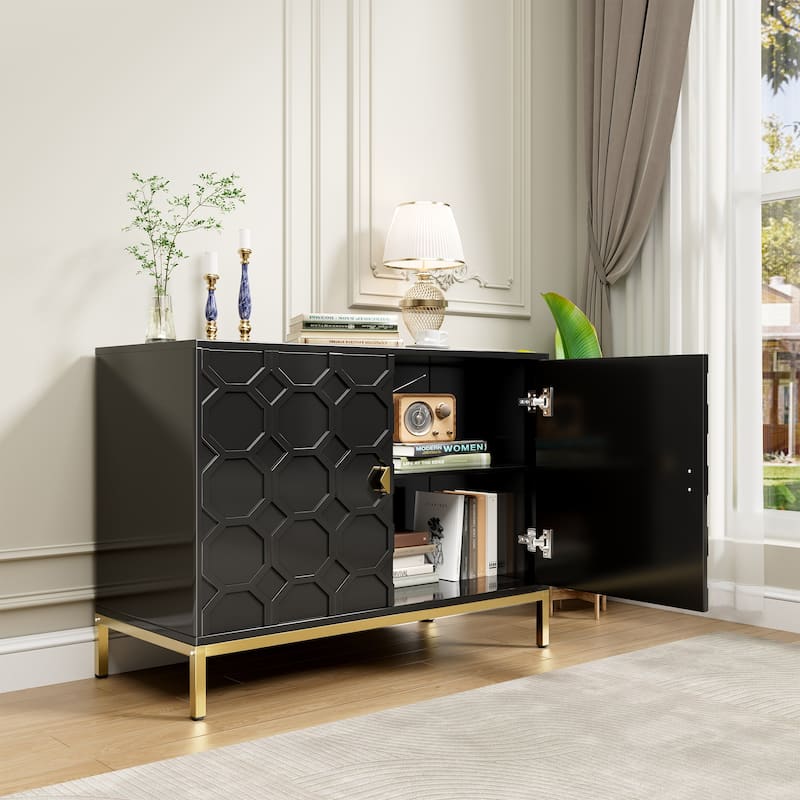 Clihome 40-inch Two Door Glossy Media Storage Cabinet/Buffet