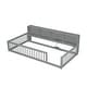 preview thumbnail 32 of 34, Twin XL Size Floor Bed with Storage Shelves and USB Ports, Wooden Montessori Bed Daybed with Fence Guardrails for Kids