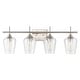 preview thumbnail 15 of 15, GetLedel 4-light Vanity Light Sconce With Clear Glass Shades