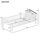 preview thumbnail 4 of 14, Twin Size Wood Platform Bed with House-shaped Headboard,LED & Storage White