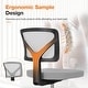 preview thumbnail 29 of 44, Office Computer Desk Chair with Wheels, Ergonomic Low-Back Mesh Rolling Work Swivel Chairs, Armless Comfortable Lumbar Support