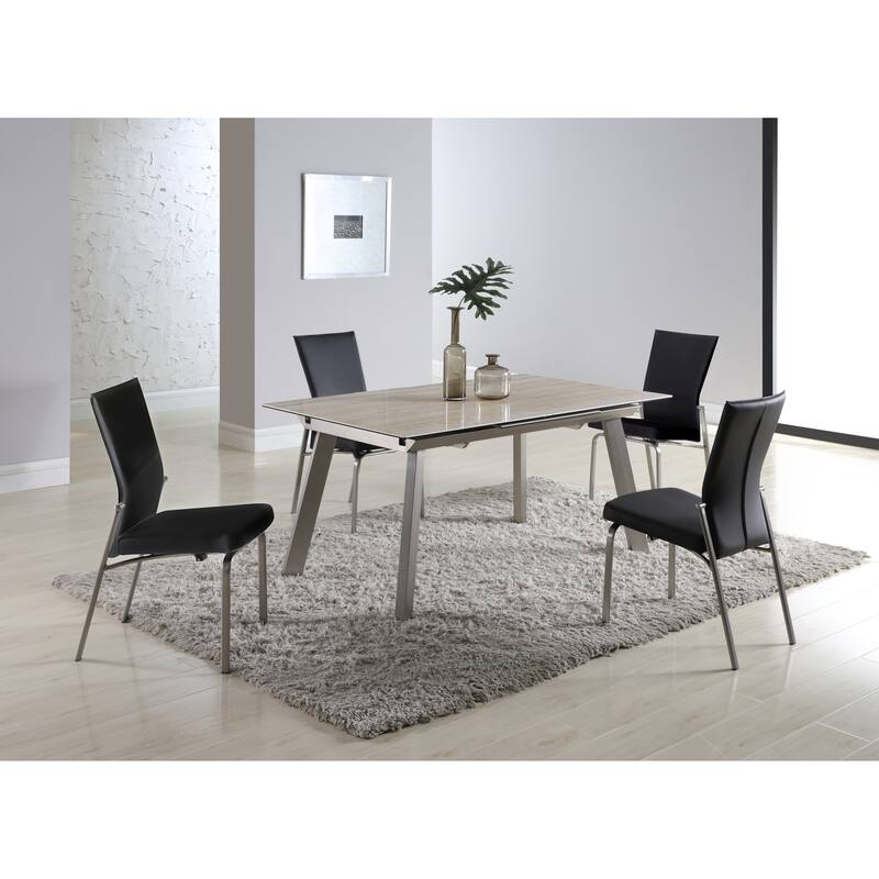 Somette Emery Glass/Ceramic 5-Piece Dining Set