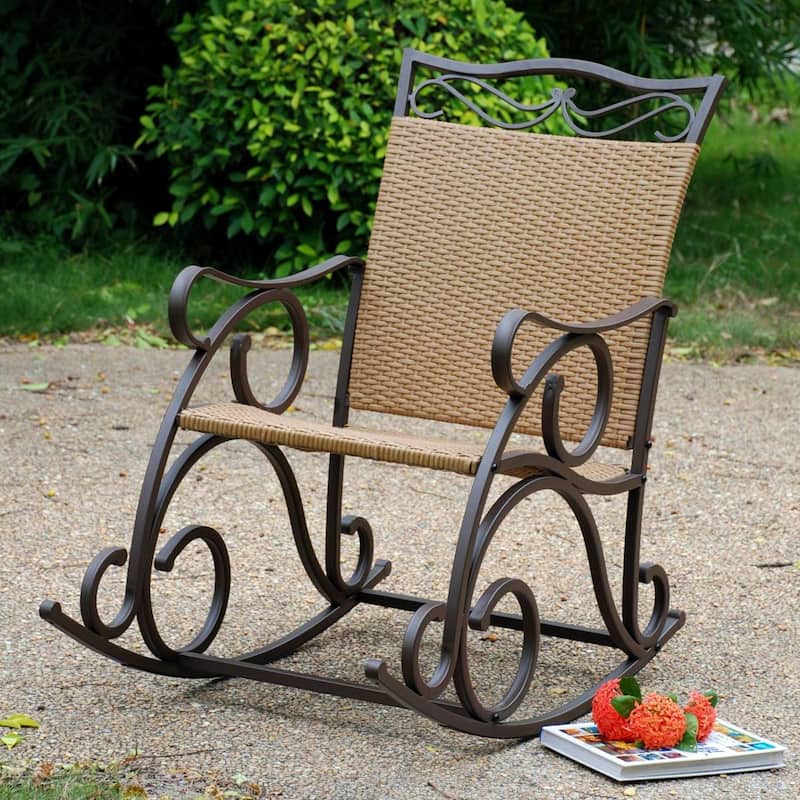 Valencia Resin Wicker Rocking Chair - Honey