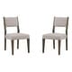 preview thumbnail 1 of 8, Magnussen Home Kavanaugh Weathered Kona Brown Upholstered Side Chair Two Pack - 20''W x 22.5''D x 36''H 20''W x 22.5''D x 36''H - Set of 2 - Weathered Kona Brown - Dining Height