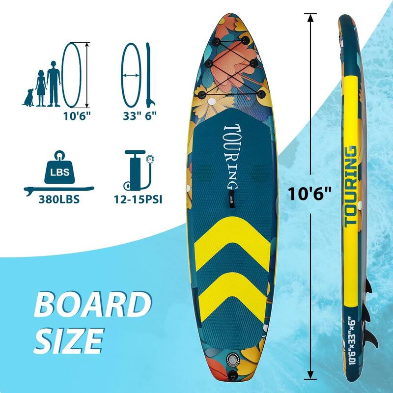 Inflatable Stand Up Paddle Board with Sup Accessories, 10'6'' Inflatable Paddle Boards