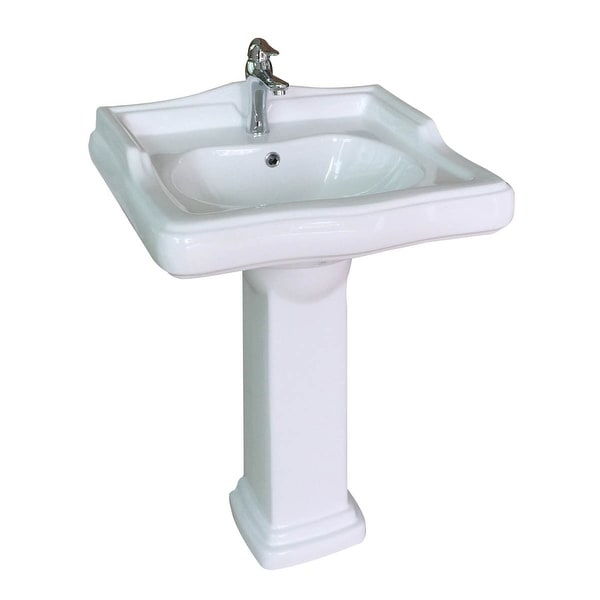Renovator's Supply Scratch Resistant White Vitreous China Pedestal Sink