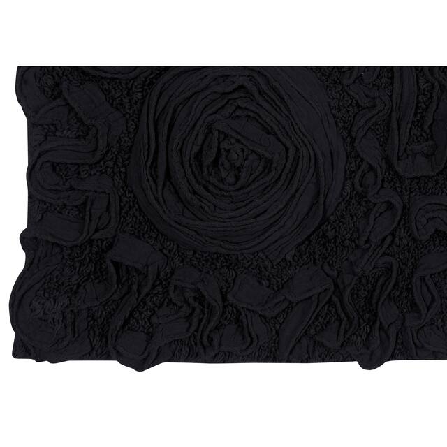 Home Weavers Bellflower Collection Absorbent Cotton Machine Washable Bath Rug 21"x34"