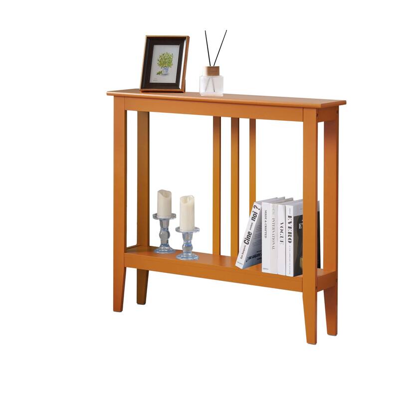 Balfour Collection Wood Modern Console Table with Shelves 36"